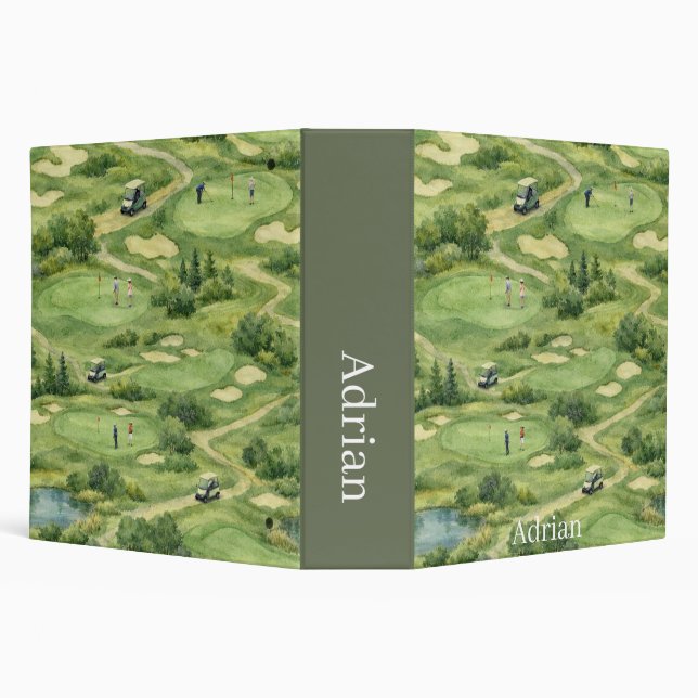 Personalized golf course binder (Background)
