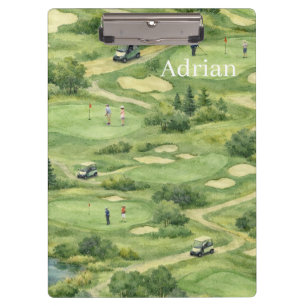 Personalized golf course clipboard