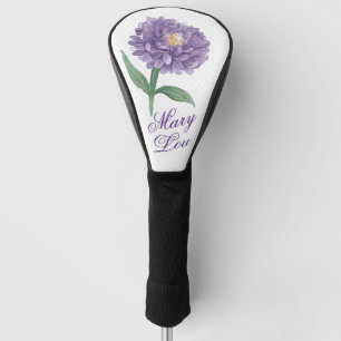 Personalized Golf Cover Head with Chrysanthemum 