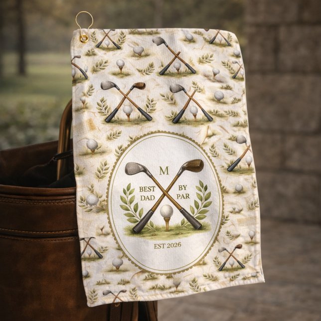 Personalized Golf Dad Best By Par Monogram Towel (Creator Uploaded)