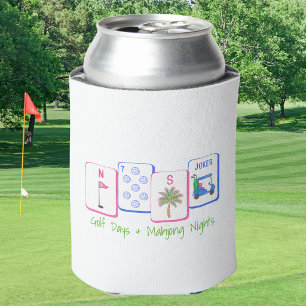 Personalized Golf Days & Mahjong Nights Party Can Cooler