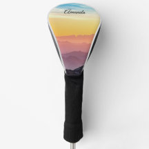 Personalized Golf Driver Cover | Rainbow Sky