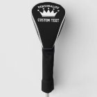 Personalized golf driver cover with crown logo