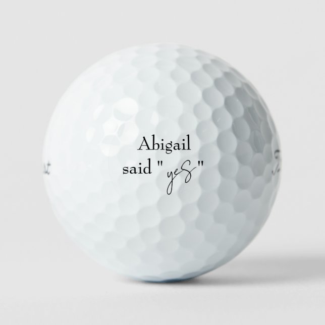 Personalized Golf Engagement Party Favour Golf Balls (Front)
