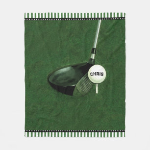 Personalized Golf Fleece Blanket