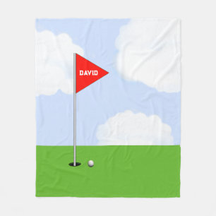 Personalized Golf Gift Fleece Blanket