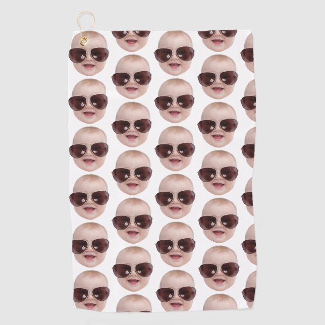 Personalized Golf Gift Lover Gift for Dad With Kid Towel (Front)