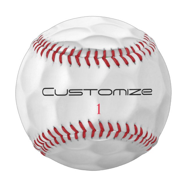 Personalized Golf Gift with Custom Name & Number Baseball (Front)