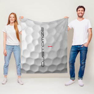 Personalized Golf Gift with Custom Name & Number Fleece Blanket