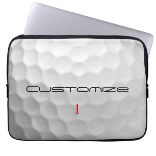 Personalized Golf Gift with Custom Name & Number Laptop Sleeve