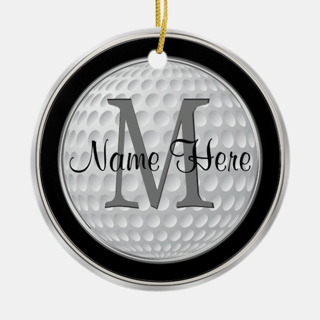 Personalized Golf Gifts for Men, Golf Ornament (Front)