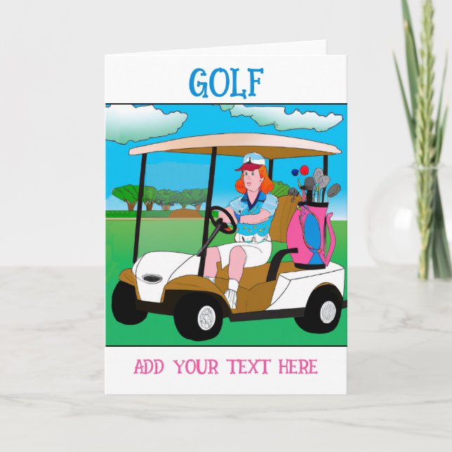 Personalized Golf Greeting Card (Front)