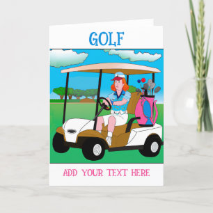 Personalized Golf Greeting Card