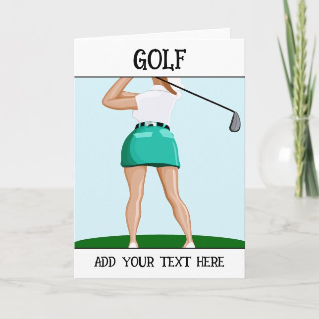 Personalized Golf Greeting Card (Front)