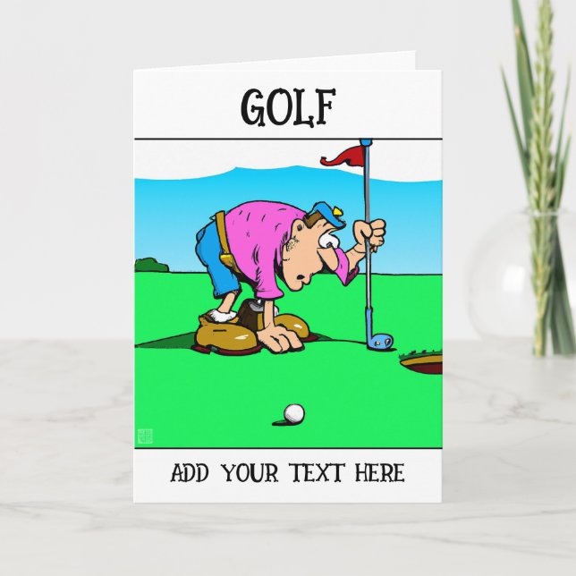 Personalized Golf Greeting Card (Front)