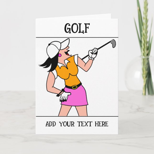Personalized Golf Greeting Card (Front)