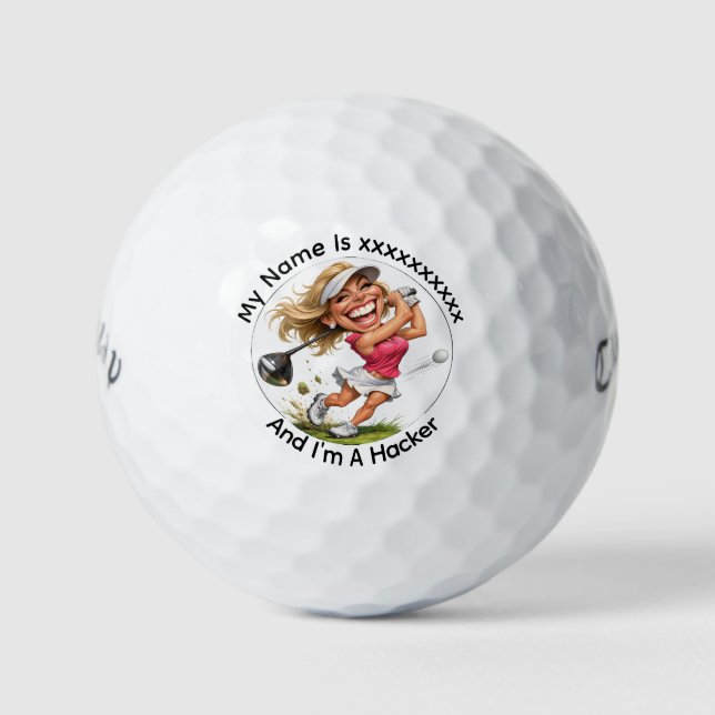 Personalized Golf Hacker Callaway Golf Balls (Front)