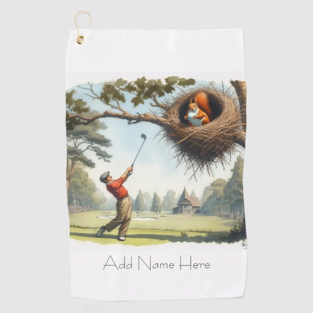Personalized Golf Hazards Golf Towel (Front)