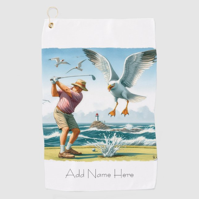 Personalized Golf Hazards Golf Towel (Front)