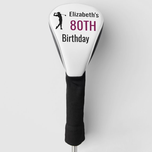 Personalized Golf  Head , 80th Birthday Golf Balls Cover (Front)