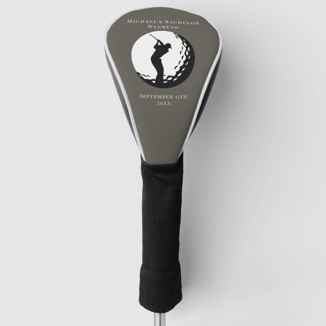 Personalized Golf Head Cover | Bachelor Golf Party (Front)