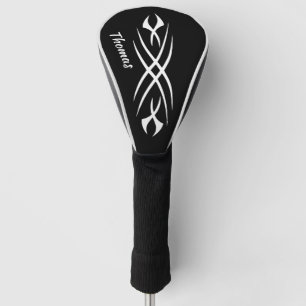 Personalized golf head cover with tribal tattoo