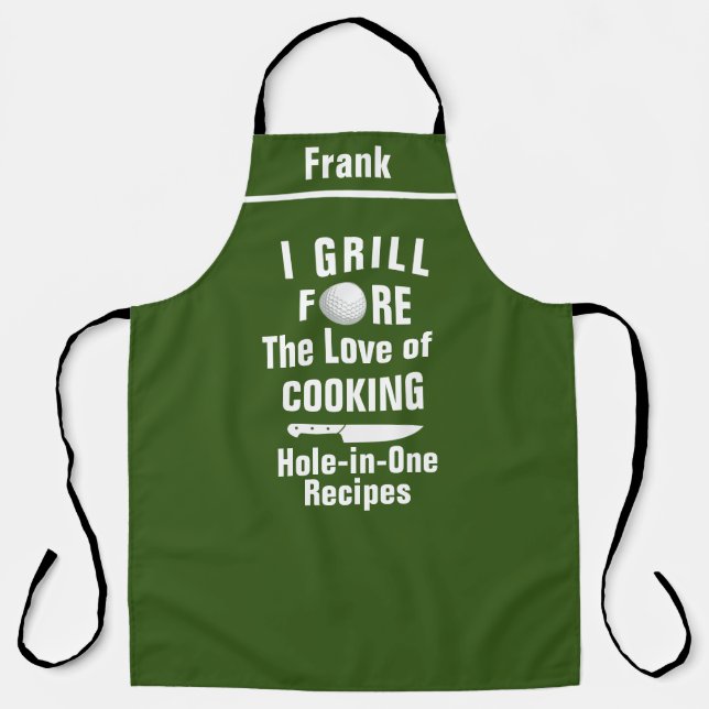 Personalized Golf Hole-in-One Apron: Funny Golf Apron (Front)