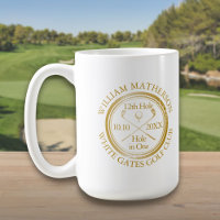 Personalized Golf Hole in One Classic Gold
