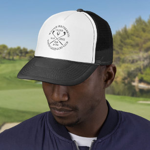 Personalized Golf Hole in One Classic Modern Trucker Hat
