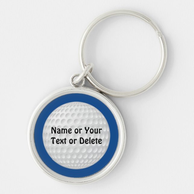 Personalized Golf Keychains, Your Text and Colours Keychain (Front)
