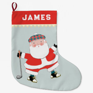 Personalized Golf Large Christmas Stocking
