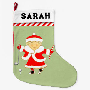 personalized golf large christmas stocking