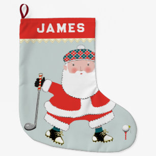 Personalized Golf Large Christmas Stocking