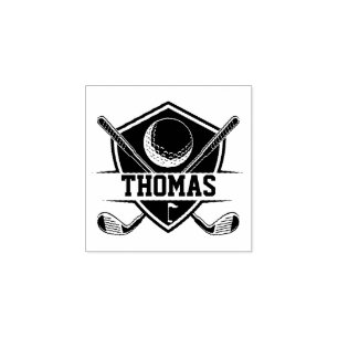 Personalized Golf Lover Rubber Stamp