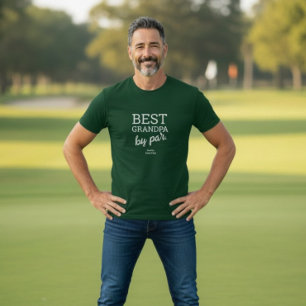 Personalized Golf loving Best Grandpa by Par  T-Shirt