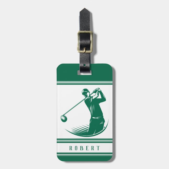 Personalized Golf  Luggage Tag (Front Vertical)