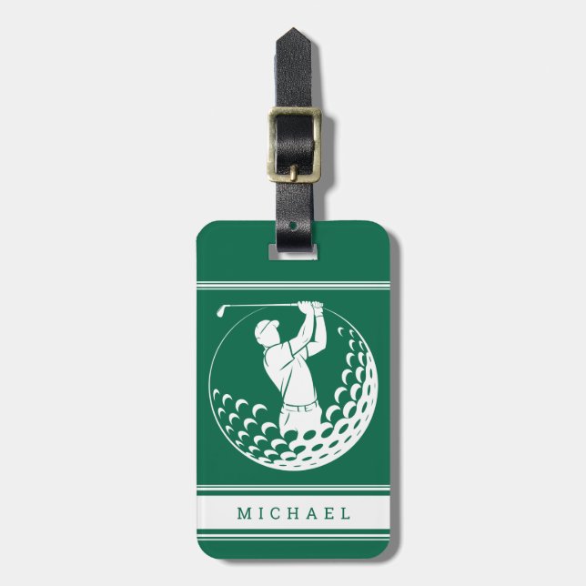 Personalized Golf  Luggage Tag (Front Vertical)
