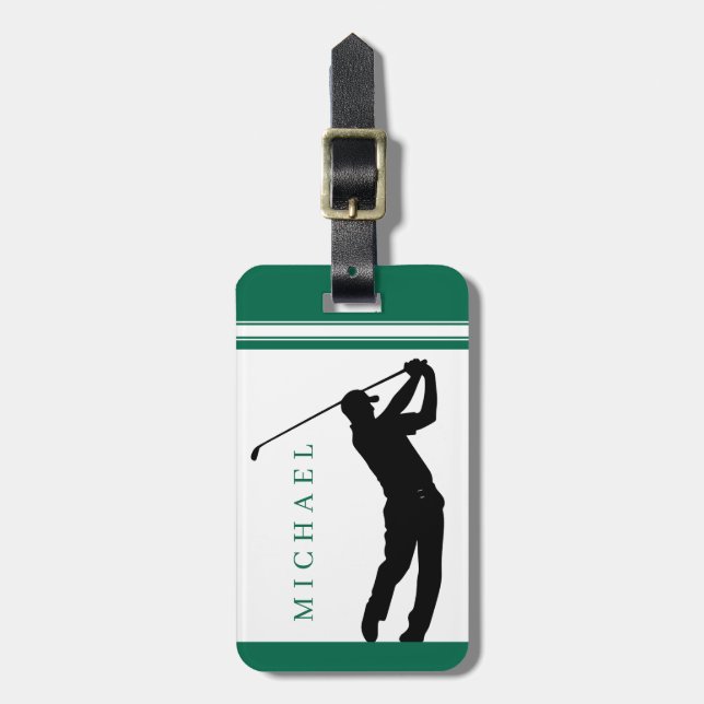 Personalized Golf Luggage Tag (Front Vertical)