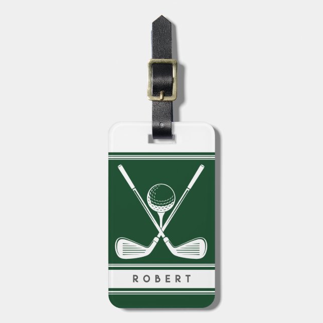 Personalized Golf  Luggage Tag (Front Vertical)