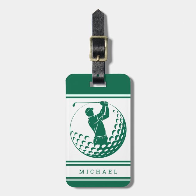 Personalized Golf  Luggage Tag (Front Vertical)