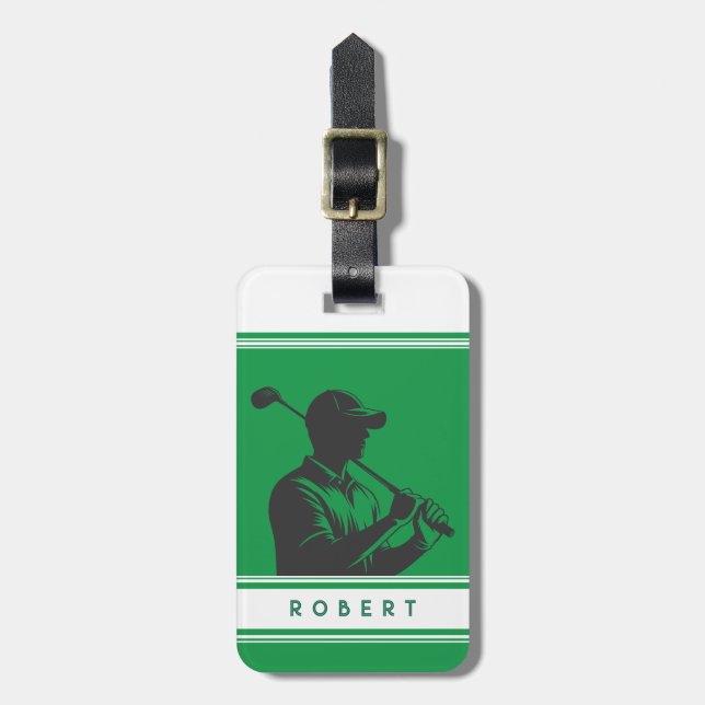 Personalized Golf  Luggage Tag (Front Vertical)