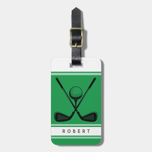 Personalized Golf  Luggage Tag (Front Vertical)