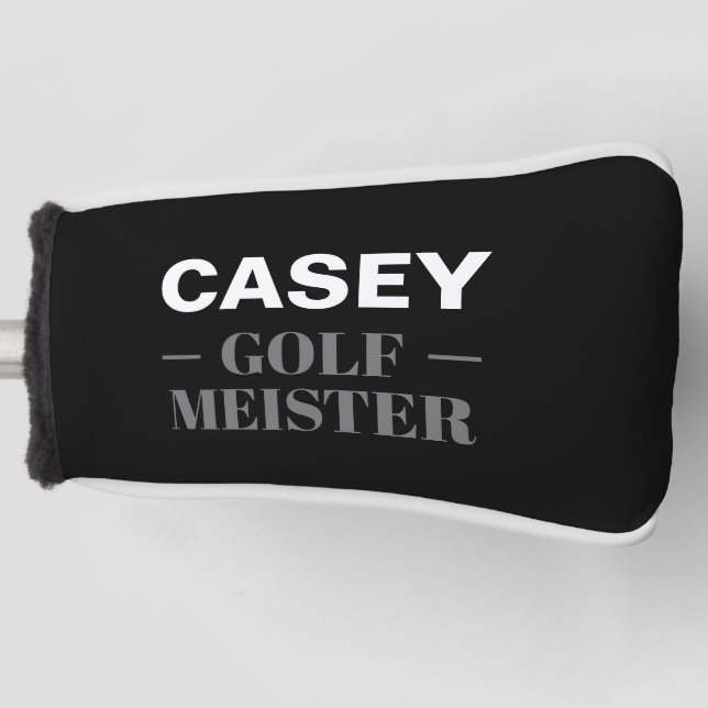 Personalized Golf Meister Funny Golf Head Cover (Front)