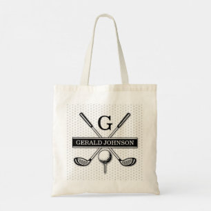 Personalized Golf Monogram Design Tote Bag