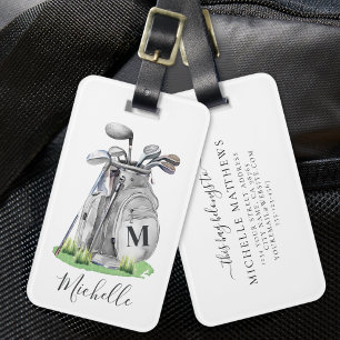 Personalized Golf Monogram Luggage Tag