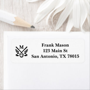 Personalized Golf Monogram Return Address