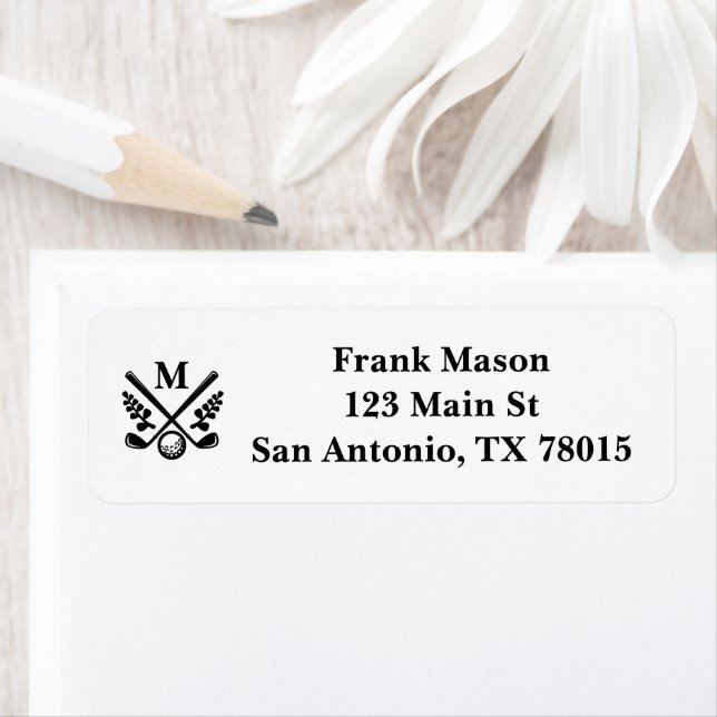 Personalized Golf Monogram Return Address  (Insitu)
