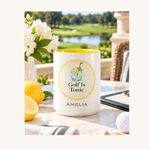 Personalized Golf Mug for Her Golf Is Tonic