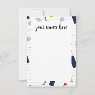 Personalized Golf notecards