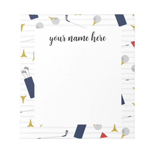 Personalized Golf notepad (Front)